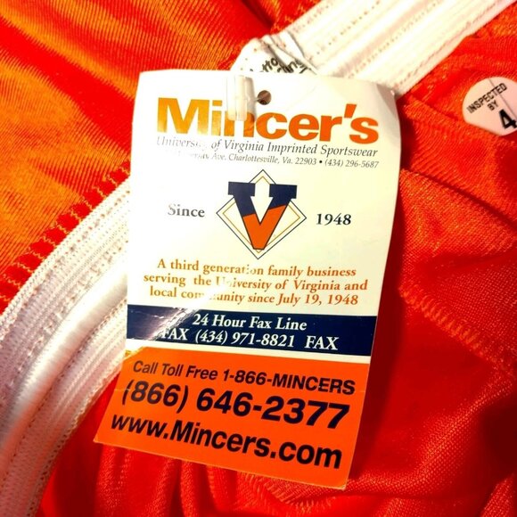 UVA University Of Virginia Cavaliers Shorts Men XL Orange Nylon Vintage USA READ - Picture 10 of 11